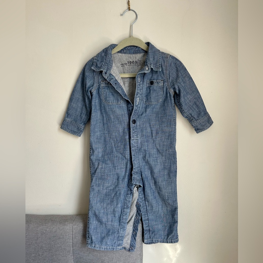 Baby Gap Denim Jumpsuit